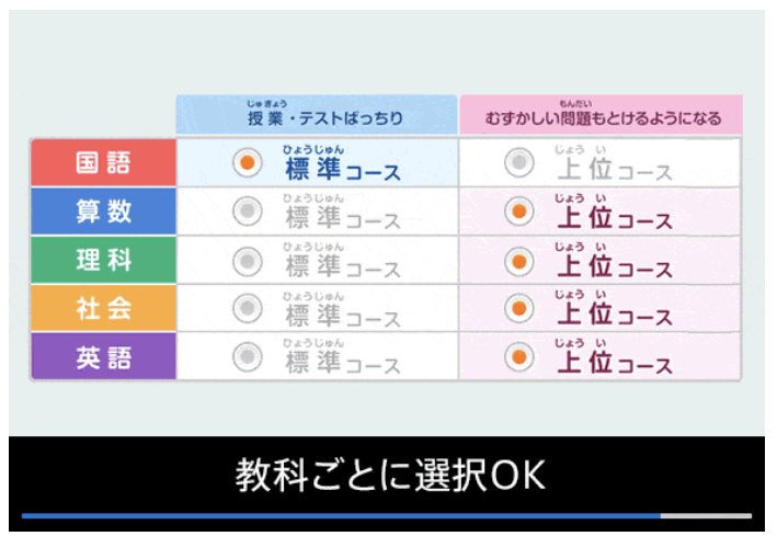 進研ゼミ_レベル変更②